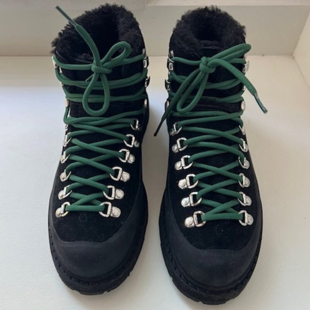 Women's Diemme Black Shearling Lined Boots - Size 40